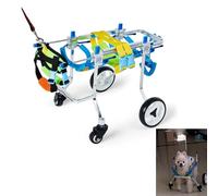 XXS M XXXL Carrozzina per Cani da 40 80 130 libbre, Tutore per Gamba e Supporto per Anca per Cani di riabilitazione Regolabile Personalizzabile, Carrello per Cani disabile Ferito Leggero (Si