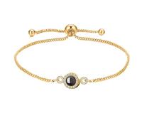 XXTONE Bracciale proiezione foto Bracciale personalizzato con immagine dentro Bracciale regolabile con foto a cerchio Regalo di compleanno Gioielli per donne uomini (Oro1)