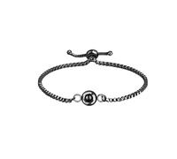 XXTONE Bracciale proiezione foto Bracciale personalizzato con immagine dentro Bracciale regolabile con foto a cerchio Regalo di compleanno Gioielli per donne uomini (Nero2)