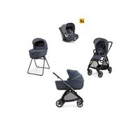 XXX Electa System Quattro - Rooftop Blue con telaio Iron e seggiolino auto Darwin Infant - Inglesina