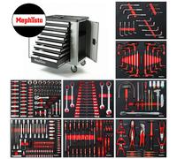 XXXL Carrello Premium Pro Vagone Attrezzi 8 Cassetti Con Attrezzo Riempito