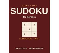 XXXL Giant Print Sudoku for Seniors: Massive 36pt Font - 200 Easy to Medium Puzzles with Solutions | Largest Print Sudoku Book for Easy Reading & Brain Health