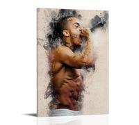 Xxxtentacion, Poster con musica di artista rap hip-hop con microfono e canto, poster decorativo su tela, stampa artistica da parete, poster decorativo moderno, per la camera da letto, per la famiglia