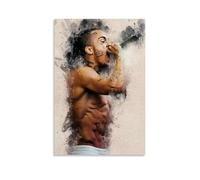 Xxxtentacion, Poster con musica di artista rap hip-hop con microfono e canto, poster decorativo su tela, stampa artistica da parete, poster decorativo moderno, per la camera da letto, per la famiglia
