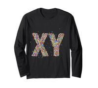 XY Chromosomes Male Genetics Rainbow Colored Sprinkles Maglia a Manica