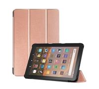 XYAL Covers e Custodie, Custodia Sottile con Funzione di Sospensione Automatica e riattivazione, Custodia Protettiva in Pelle Compatibile con Tablet Compatibile con Amazon Kindle New Fire 7 2022(Rose