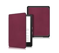 XYAL Covers e Custodie, Printed Slim Case TPU Leather Cover Compatible with Amazon Kindle Paperwhite 5 11th Gen 2021(Wine Red)