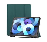 XYAL Covers e Custodie, PU Leather Soft TPU Back Shell Trifold Stand Cover Compatible with iPad Air 4th Gen 10.9/PRO 11/8th 10.2 2020(Dark Green,Air 4 2020)