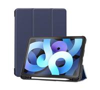 XYAL Covers e Custodie, PU Leather Soft TPU Back Shell Trifold Stand Cover Compatible with iPad Air 4th Gen 10.9/PRO 11/8th 10.2 2020(Blu Scuro,PRO 11 2020)