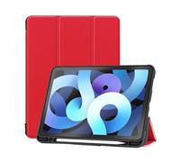 XYAL Covers e Custodie, PU Leather Soft TPU Back Shell Trifold Stand Cover Compatible with iPad Air 4th Gen 10.9/PRO 11/8th 10.2 2020(Rosso,PRO 11 2020)