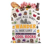 XYANFA Not All Who Wander are Lost Some Are Looking for Cool Rock Geology Geologist Gift Rock Hunting Gift Rock Collecting Tote Bag, Cool Rocks Tote Bag UK