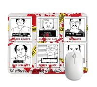 XYANFA Tappetino per mouse con serial killer horror, accessorio decorativo per scrivania da ufficio, serial killer, documentari, regali per amanti del crimine (tappetino per mouse serial killer)