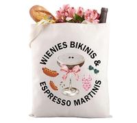 XYANFA Wienies - Borsa a secchiello con motivo bikini, per amanti dell'espresso, per amanti del Martini, Bach, cocktail, addio al nubilato, feste, spiaggia, Bikini & Espresso