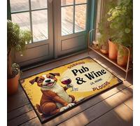 XYBH A. Hume Ploore, zerbino decorativo per la casa, motivo: pub e vino, decorazione rustica per la casa dei ragazzi (65 x 90 cm)