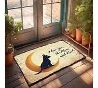 XYBH Accessori da garage per uomo Cave I Love You... The Moon And Back. Zerbino decorativo per portico per sala giochi (65 x 90 cm)