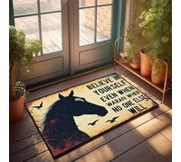 XYBH Accessori da garage per uomo grotta credi in te stesso, anche quando nessun altro lo farà, zerbino decorativo per portico, mobili per sala giochi (65 x 90 cm)