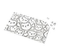 XYBH Bar Stuff For Man Cave Kitty Cat Invasion: A Furry Frenzy Picture Puzzle divertente cartelli in metallo decorazione (1000 pezzi)