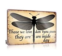 XYBH Divertente cartello da scrivania con scritta in lingua inglese "Those We Love Don'T Fade Away, They Are Inside Our Hearts". Targa in latta decorativa divertente per esterni (30 x 40 cm)