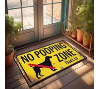XYBH Divertente decorazione per la stanza con scritta "No Dog Pooping Is Allowed". Zerbino divertente per il bagno decorativo per la stanza (50 x 80 cm)