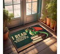 XYBH Divertente zerbino decorativo da cucina con scritta "I Read Because Roasting People Is Frowned Upon". Zerbino per interni e porta d'ingresso (50 x 80 cm)