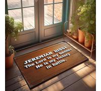 XYBH Divertente zerbino decorativo per la stanza con Jeremiah Nissi: The Lord Is My Banner; He Is My Victory in Battle. Zerbino divertente per bagno, decorazione per camera (65 x 90 cm)