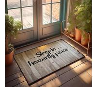 XYBH Divertente zerbino decorativo per la stanza con scritta "Sleep In Heavenly Peace", divertente decorazione per il bagno (50 x 80 cm)