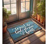 XYBH Divertente zerbino decorativo per la stanza con scritta "Trust Like The Lord'S Ale Your Heart". Divertente decorazione per il bagno (40 x 60 cm)