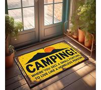 XYBH Divertente zerbino decorativo per la stanza da campeggio: vendere fortuna a vivere come una persona senzatetto. Zerbino divertente per bagno, decorazione per camera (50 x 80 cm)