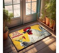 XYBH Divertente zerbino per porta d'ingresso, per esterni, con scritta "Live Today Like You'Re Setting Fried Tomorrow". Zerbino da uomo, idea regalo per la decorazione della casa (40 x 60 cm)