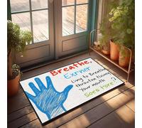 XYBH Exrner Limy To Breathe Throaton Tlnimy Your Mouth Soes Hore? Zerbino divertente per esterni (65 x 90 cm)