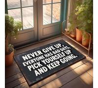 XYBH Home Alone Zerbino Never Give Up. Everyone Has Bad Days. Pick Yourself Up And Keep Going. Zerbino autunnale per esterni, decorazione casa sul lago (40 x 60 cm)