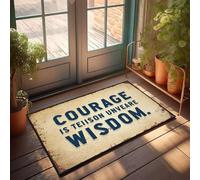 XYBH Home Decor For Men Courage Is The Twin Of Wisdom. Zerbino decorativo per sala giochi accessori per camera da letto (65 x 90 cm)