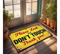 XYBH Home Decor - Zerbino con scritta in inglese "Men Please Look But Don'T Touch. Thank You!", decorazione per la casa dei ragazzi (50 x 80 cm)
