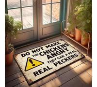 XYBH Home Decor - Zerbino con scritta "Men Do Not Make The Chickens Angry", decorazione per la casa e la stanza dei ragazzi (65 x 90 cm)