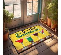 XYBH Home Decor - Zerbino con scritta "Men Five Cocktails, Time to Relax!", per porta d'ingresso, grande tappetino da bagno (50 x 80 cm)