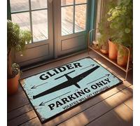 XYBH Home Decor - Zerbino divertente per esterni con scritta in lingua inglese "Men Glider Parking Only", motivo: violatori saranno espulsi, 65 x 90 cm