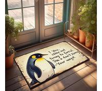 XYBH Home Sweet Apartment Zerbino A Penguin Says, You Cannot Force He To Do Your Way Zerbino Cool Stuff for Boys Rugs For Kitchen (50 x 80 cm)