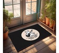 XYBH Home Sweet Apartment Zerbino a simpatico orso che suona la chitarra con vibrazioni musicali! Scritto sotto. Zerbino per ragazzi tappeto per cucina (50 x 80 cm)