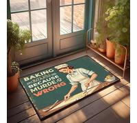 XYBH Home Sweet Apartment Zerbino Baking Is Fun Because Murder Is Wrong Cool Stuff for Boys Rugs For Kitchen (40 x 60 cm)