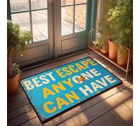 XYBH Home Sweet Apartment - Zerbino con scritta in inglese "Best Escape Anyone Can Have", per ragazzi, 50 x 80 cm