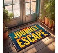 XYBH Home Sweet Apartment Zerbino Journey Escape Gioco Avventura Zerbino Cool Stuff per ragazzi Tappeto per cucina (65 x 90 cm)