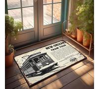 XYBH Home Sweet Home Zerbino New Orleans Tram Tour Farm Tappeto Caldo Cacao Bar Decor (40 x 60 cm)