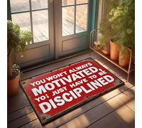 XYBH Home Sweet Home Zerbino You Won'T Always Motivated, You Just Have To Be Disciplined. Zerbino Farm Rug Hot Cocoa Bar Decor (50 x 80 cm)