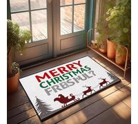 XYBH Knock Before Entering - Zerbino invernale con scritta "Merry Christmas From Ful?", decorazione per camper (65 x 90 cm)