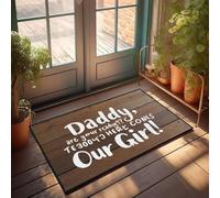 XYBH Stuff For Boys Room Daddy, Are You Ready?? Here Comes Our Girl! Zerbino invernale per esterni e portico anteriore (50 x 80 cm)