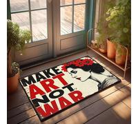 XYBH Stuff For Boys Room Make Art Not War zerbino invernale zerbino esterno portico a strati (40 x 60 cm)