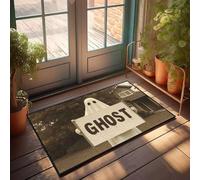 XYBH Stuff For Your Room A Ghost Holding A Sign That Says Ghost. Zerbino di benvenuto per la porta d'ingresso decoro per stanza (40 x 60 cm)