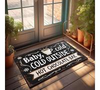 XYBH Stuff For Your Room Baby, It's Cold Outside. Hot Chocolate Bar. Zerbino di benvenuto per la porta d'ingresso per la stanza (40 x 60 cm)