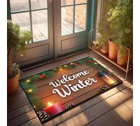XYBH Stuff For Your Room - Zerbino con scritta "Welcome to a Cozy Winter Season", per decorare la porta d'ingresso (50 x 80 cm)