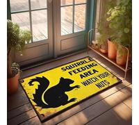 XYBH Tappeti da portico per esterni con scoiattolo per mangiare, guardare le noccioline, zerbino per cucina, garage, decorazione per uomo (40 x 60 cm)